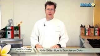 Knife Skills  How to Brunoise an Onion [upl. by Akahc383]