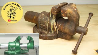 Very Rare Rusty Vono Vice Restoration  Full Perfect Restoration of a Vintage British Vise  ASMR [upl. by Hsekar]