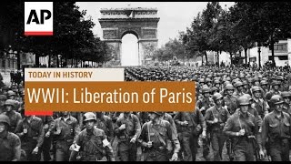 WWII Liberation of Paris  1944  Today in History  25 Aug 16 [upl. by Pepi]