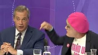 Shut UP Eddie Izzard AND Nigel Farage get slapped down by audience on BBCs Question Time [upl. by Aihsila]