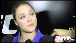 Ronda Rousey media scrum in Rio de Janeiro [upl. by Ilyah]