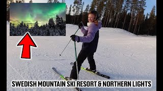 CHECKING INTO A SWEDISH MOUNTAIN SKI RESORT amp THE NORTHERN LIGHTS [upl. by Nomyaw]