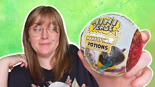 POTIONS CLASS IS IN SESSION Lets try Mini Verse Harry Potter potion mystery boxes [upl. by Ahsiemat277]