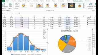 Tabla de frecuenciaHistograma Polígono y Diagrama de Pastel en Excel Ejercicio 1🔬📚 [upl. by Boothman]