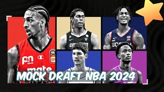 MOCK DRAFT NBA 2024  ¿SARR O RISACHER [upl. by Anived188]