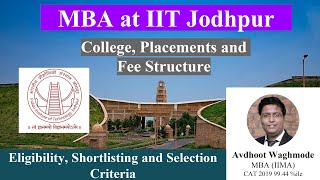 MBA at IIT Jodhpur  Eligibility and Selection Criteria  IIM Interview Preparation Strategy  IITJ [upl. by Sldney703]