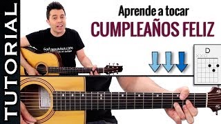 como tocar CUMPLEAÑOS FELIZ en guitarra fácil canción facil guitarra cumpleaños [upl. by Nymassej]