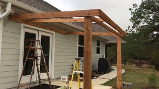 Porch Cover Construction DIY in 5 Days  Timelapse [upl. by Jacqueline738]