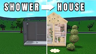 Turning a SHOWER into a BLOXBURG HOUSE [upl. by Anil]