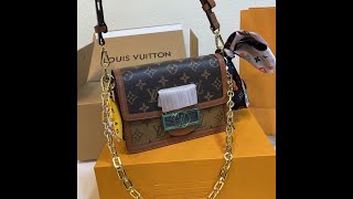 Top reengraved version 24k hardware full package LV DAUPHINE Mini small Daphne bag [upl. by Lauzon]