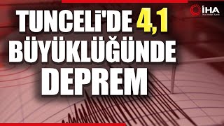 Tuncelide 41 Büyüklüğünde Deprem Oldu [upl. by Akitahs]