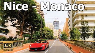 Nice to Monaco 4K  Scenic Drive in the French Riviera 2022 [upl. by Estell]