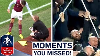 Everton Fan Celebrates with his Crutches  Moments You Missed  Emirates FA Cup 201718 [upl. by Lindsey]