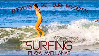 SURFING Playa AVELLANAS in COSTA RICA [upl. by Eirrehs]