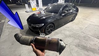 I Added A Downpipe To My BMW M340i And Its INSANE [upl. by Noremak]