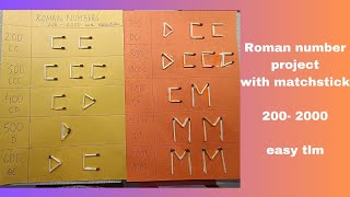 roman number roman number chartmatchstick roman number project [upl. by Kessiah]