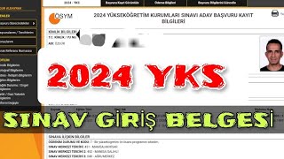 2024 YKS SINAV GİRİŞ BELGESİ [upl. by Shelby]