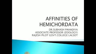 Affinities of Hemichordata by DrSubhash Pahadiya [upl. by Naamana403]