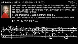 모차르트 피아노 소나타 제13번 내림나장조 쾨헬 번호 333 제1악장 제시부 [upl. by Alisha325]