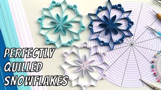 Quilling Snowflakes  Tips to make perfectly Quilled Snowflakes [upl. by Aryas29]