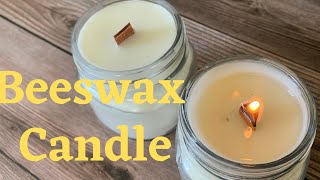 Crafting a Summer Vibe DIY Beeswax Candle with Wood Wick and Eucalyptus Essence [upl. by Daryle]