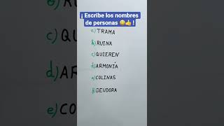 Anagrama con Nombres de Personas 🧑‍💼👩‍🔧 Razonamiento Lógico [upl. by Woolson827]