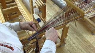 Band weaving on a rigid heddle  Vävstuga demo [upl. by Bixby]