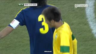 Neymar penalty miss vs Colombia 15112012 HD [upl. by Decrem]