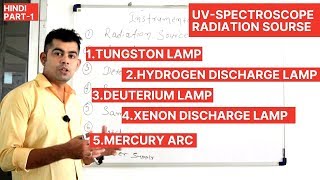 UVUltravioletVisible Spectroscopy I Instrumentation Part1 I Radiation Source I Hindi [upl. by Jodie]