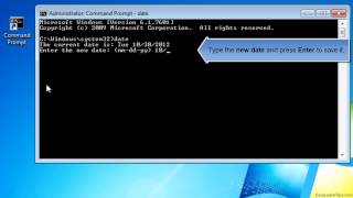 How to change date from Command Prompt MSDOS [upl. by Eardnoed]