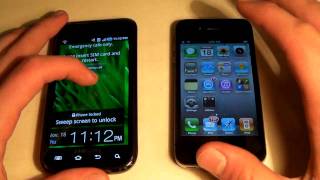 iPhone4 VS Samsung Galaxy S Vibrant Speed And Hardware Comparison [upl. by Leirza]