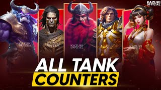 HOW TO COUNTER ALL 18 TANKS IN MLBB [upl. by Rubia396]