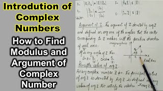 Introdution of Complex Numbers  How to Find Modulus and Argument of Complex Number [upl. by Goldenberg169]