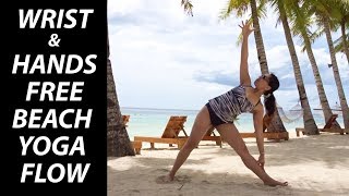 WristFree HandsFree Beach Yoga Flow  10 Minutes [upl. by Wenoa]