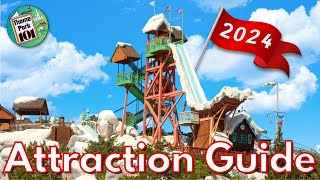 Disneys Blizzard Beach ATTRACTION GUIDE  2024  Water Park in Walt Disney World [upl. by Yannodrahc]