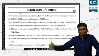 Deduction us 80JJAA │CA Nikunj Goenka │SJC [upl. by Vassili652]