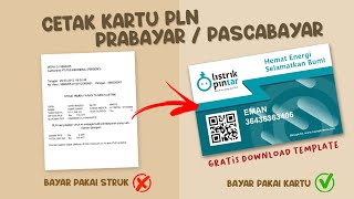 Cetak kartu PLN sendiri  kartu pln token  kartu pln pascabayar I bayar tanpa struk pln [upl. by Nichy]