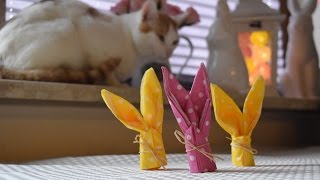 14 DIY Wielkanocne Origami  Jak zrobić Zajączka z Serwetki [upl. by Eitak]