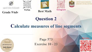 Calculate measures of line segments  Q2 P1  9A  EoT2 [upl. by Marolda]