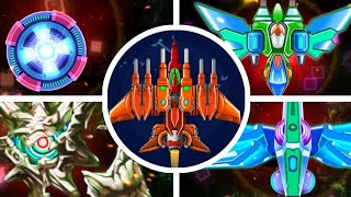 Galaxy Attack Alien Shooter All Bosses in Hard Difficulty [upl. by Wootten]