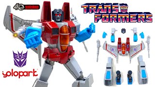 YOLOPARK Transformers G1 STARSCREAM AMK PRO Series DIECAST Model Kit Review [upl. by Violetta]