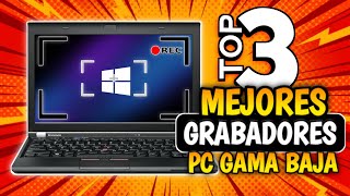 TOP 3 MEJORES GRABADORES DE PANTALLA para PC DE BAJOS RECURSOS 2024 🚀 Como Grabar Pantalla Sin Lag [upl. by Idnir]