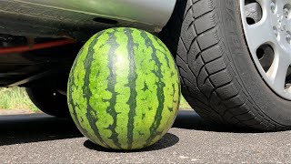 Crushing Crunchy amp Soft Things by Car  EXPERIMENT WATERMELON VS CAR [upl. by Dorothi]