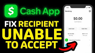 How To Fix The Recipients Account is Unable to Accept Payments Cash App [upl. by Uahsoj]