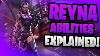 VALORANT  REYNA All Abilities Explained in HINDI  REYNA Tips amp Tricks [upl. by Anaizit]