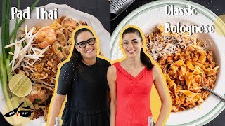 Marion amp Silvia Make Traditional Pad Thai amp Classic Bolognese  WOK x POT Ep 5 [upl. by Minny]