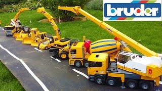 BRUDER RC BEST OF 2016  trucks tractors excavators [upl. by Elyag]