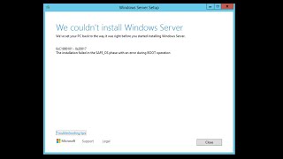 The installation failed in the SAFEOS phase with an error during BOOT operation InPlace Upgrade [upl. by Omlesna]