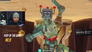 POTG ML7 NEW SKIN TOYBOT ZENYATTA  OVERWATCH GAMEPLAY SEASON 25 TOP 500 [upl. by Githens]