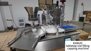 tabletop vial filling capping machine [upl. by Aek]